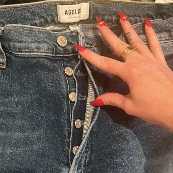 Agolde Nico High Rise Slim in Shoreline, size 31 - Picture 7 of 11